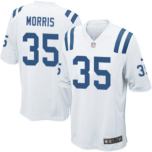 Men's Game Darryl Morris Nike Jersey White Road - #35 NFL Indianapolis Colts